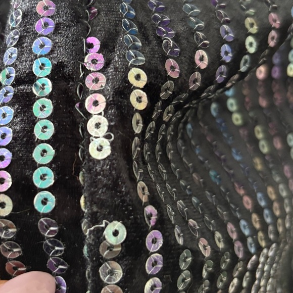 H&M Black Sequin Long Sleeve Dress - Picture 4 of 7